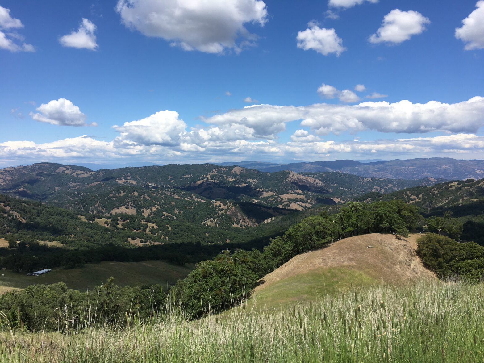 Hills and sky with nice clouds