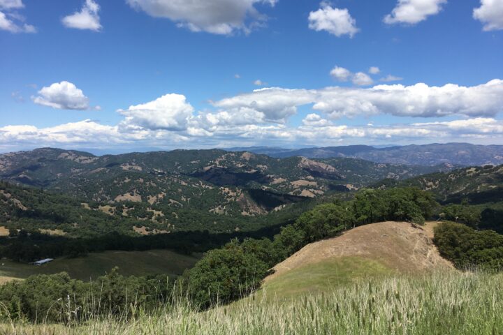 Hills and sky with nice clouds