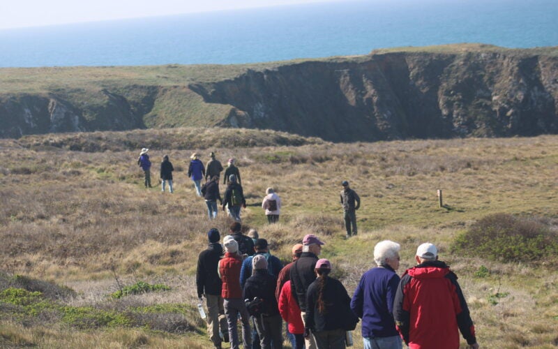 hikers at navarro point
