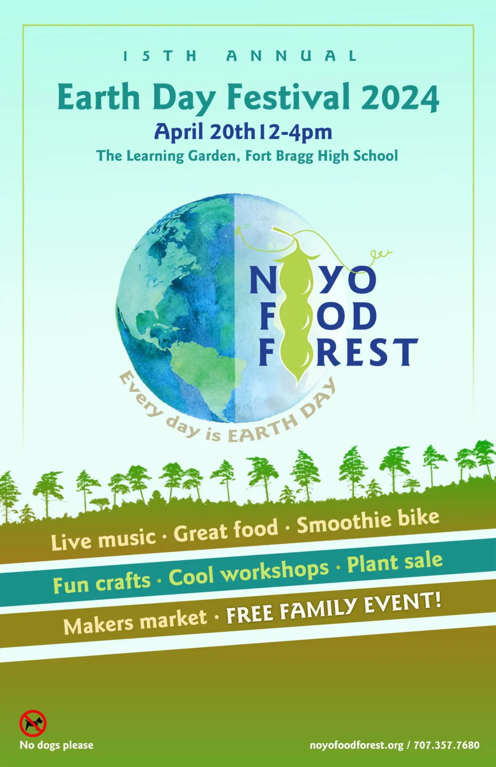 Poster for Noyo Earth Day.